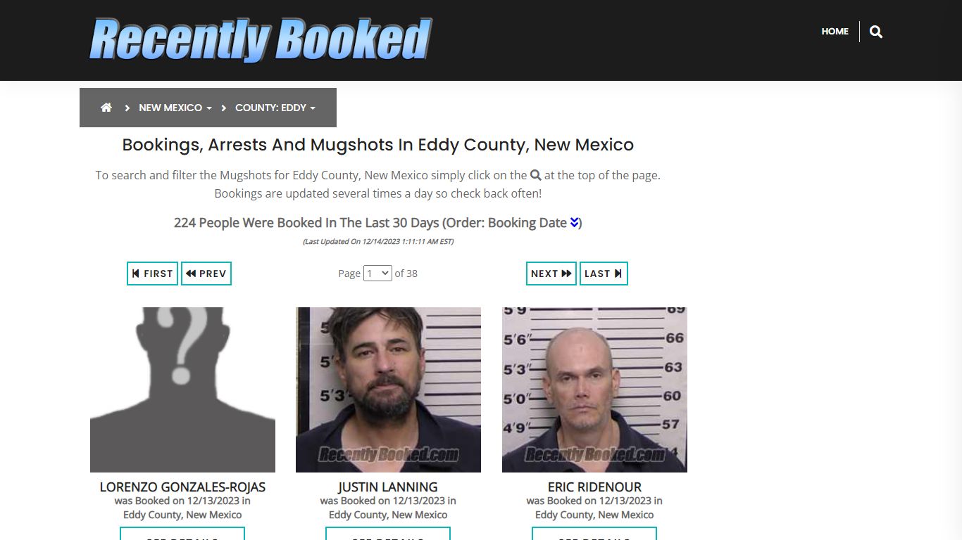 Bookings, Arrests and Mugshots in Eddy County, New Mexico - Recently Booked